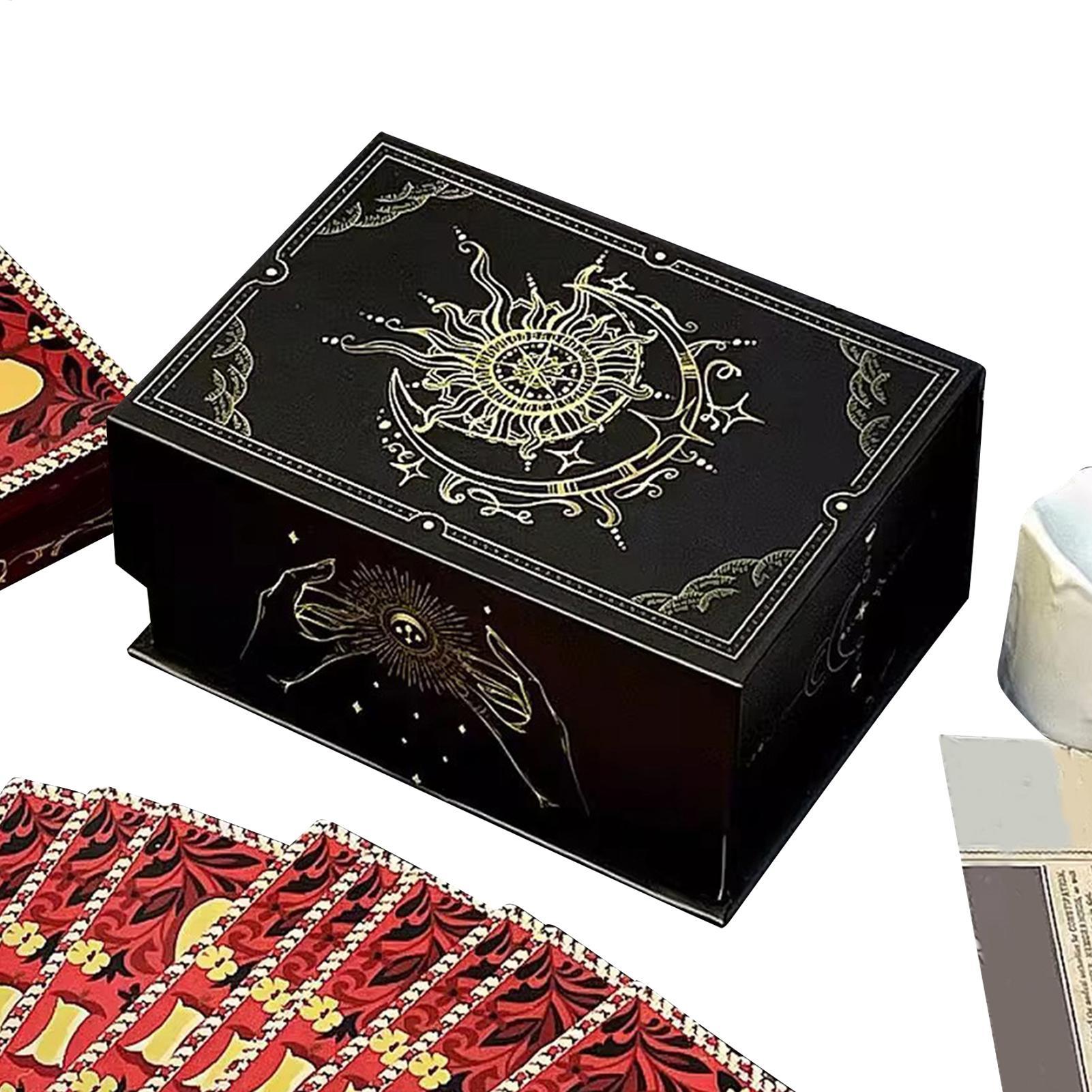 Token Tray Organizer - Magnetic Lid Tarot Card Box, Portable