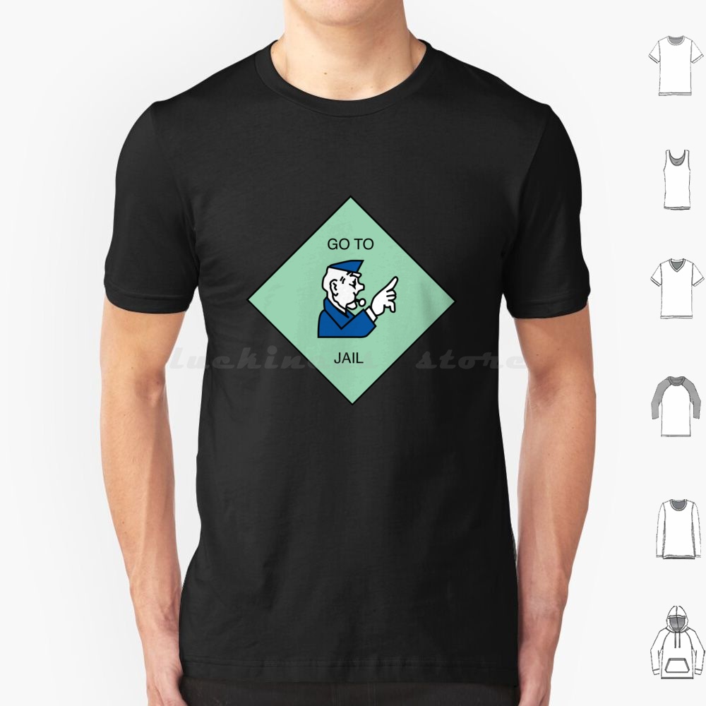 Board Game Go - Go To Jail-T Shirt Cotton Men