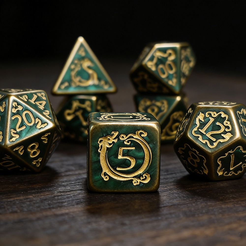 DND Dice 7Pcs/set Dragon Patte - Dice Set Polyhedral 评论和价格