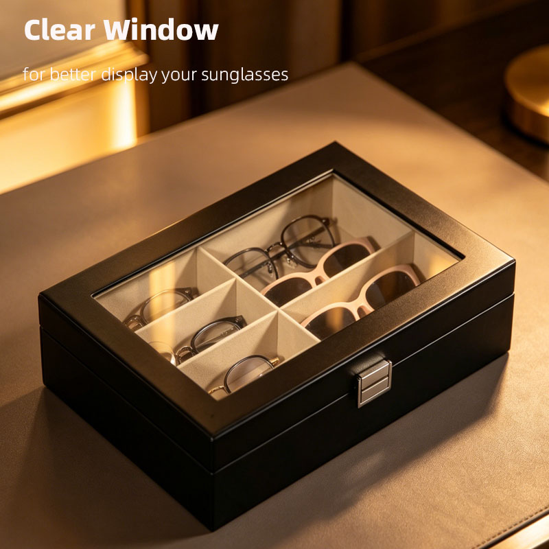 Black 6-Compartment Eyeglass S - Token Tray Organizer 评论和价格