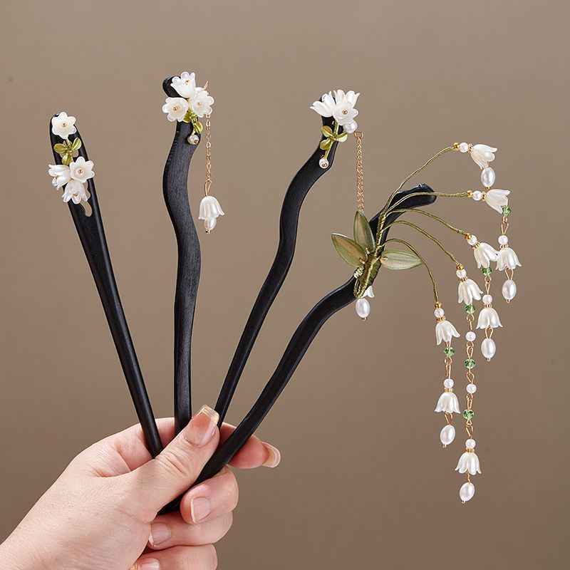 Wooden Flower Hairpin Vintage  - Board Game Go 评论和价格