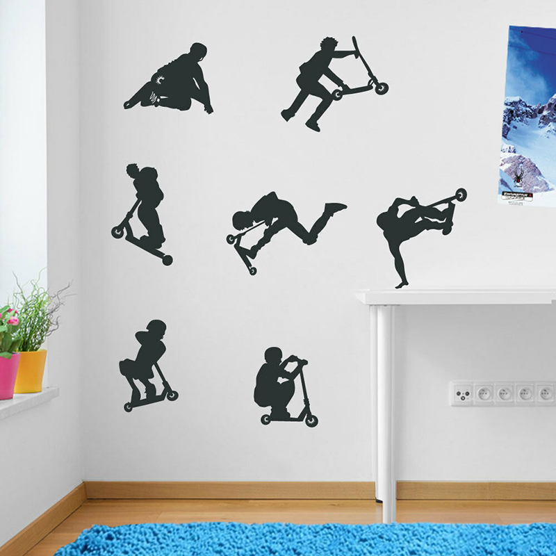 7Pcs Stunt Scooters Sport Wall - Board Game Quote 评论和价格