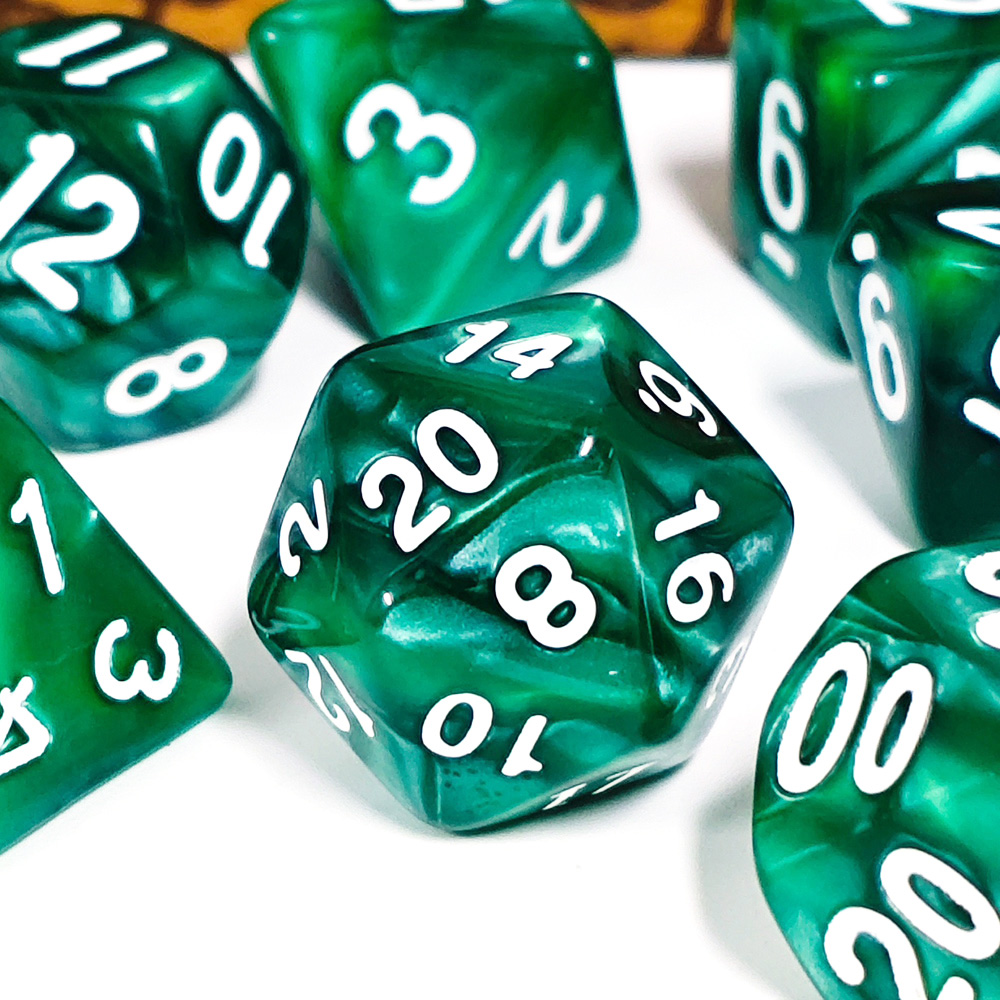 7Pcs/Set Pearl Dice Polyhedral - Dice Set Polyhedral 评论和价格