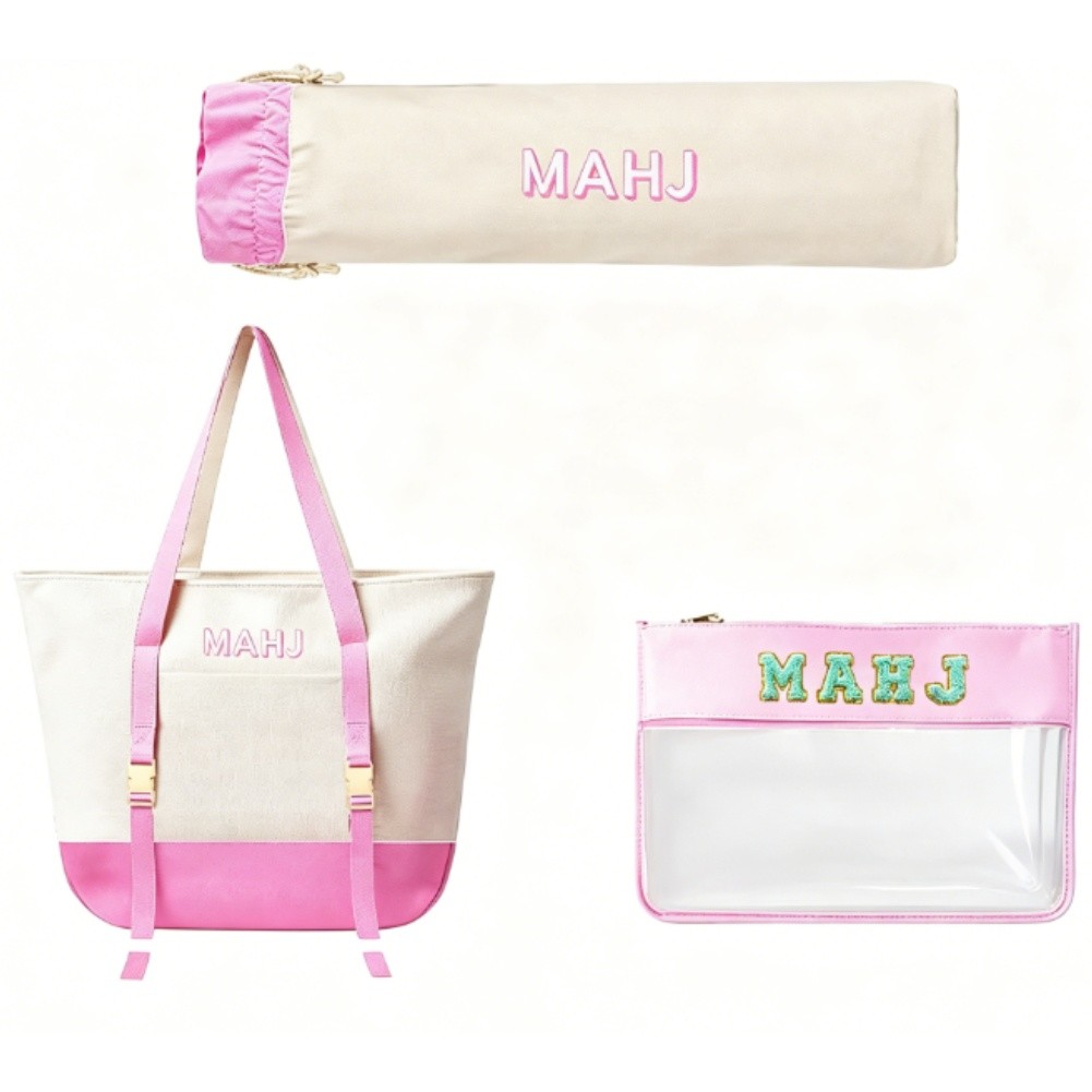 Canvas Tote Bag Set for Mahjon - Tile Bag Drawstring 评论和价格
