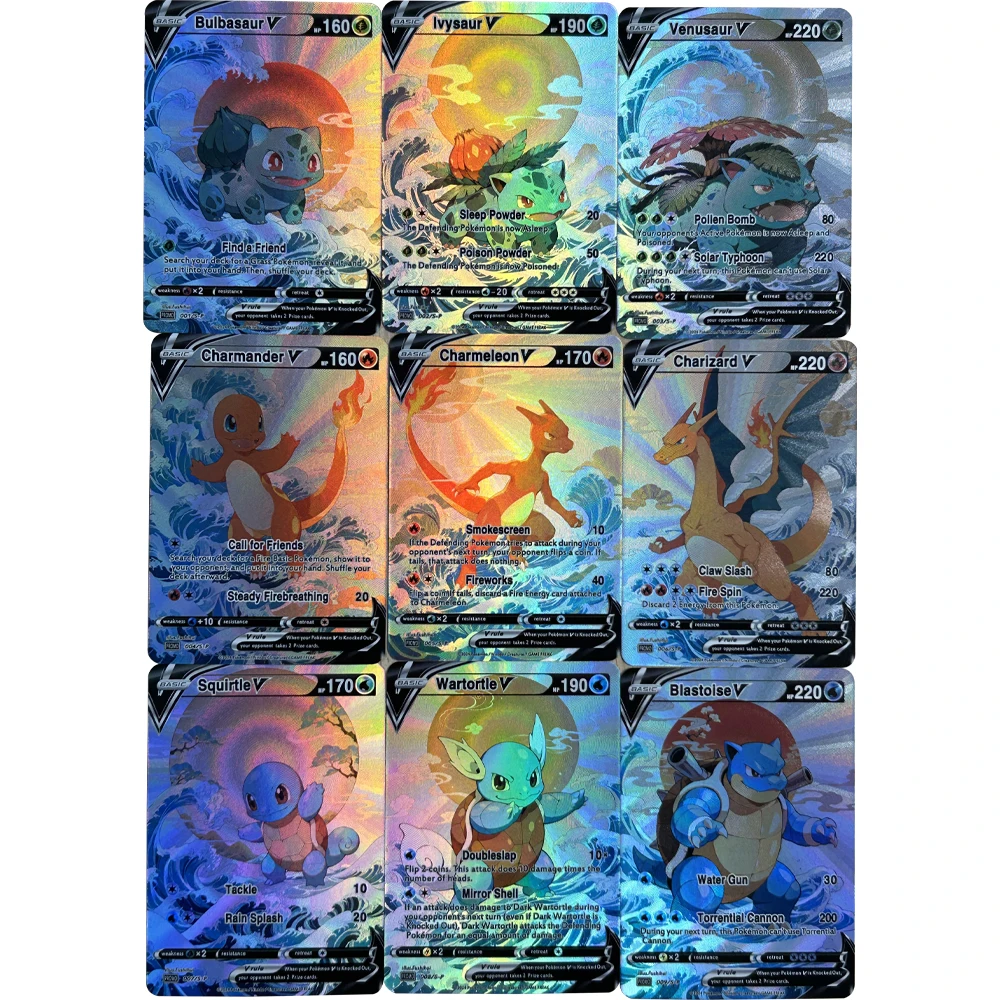 9Pcs/set DIY Anime PTCG Collec - Board Game Is 评论和价格